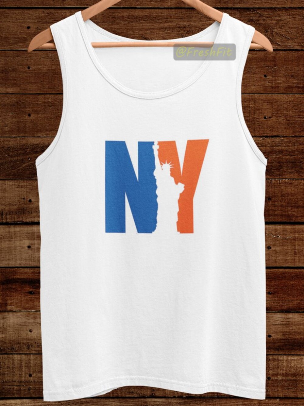 🆕NY Statue of Liberty Team Colors White Tank Top